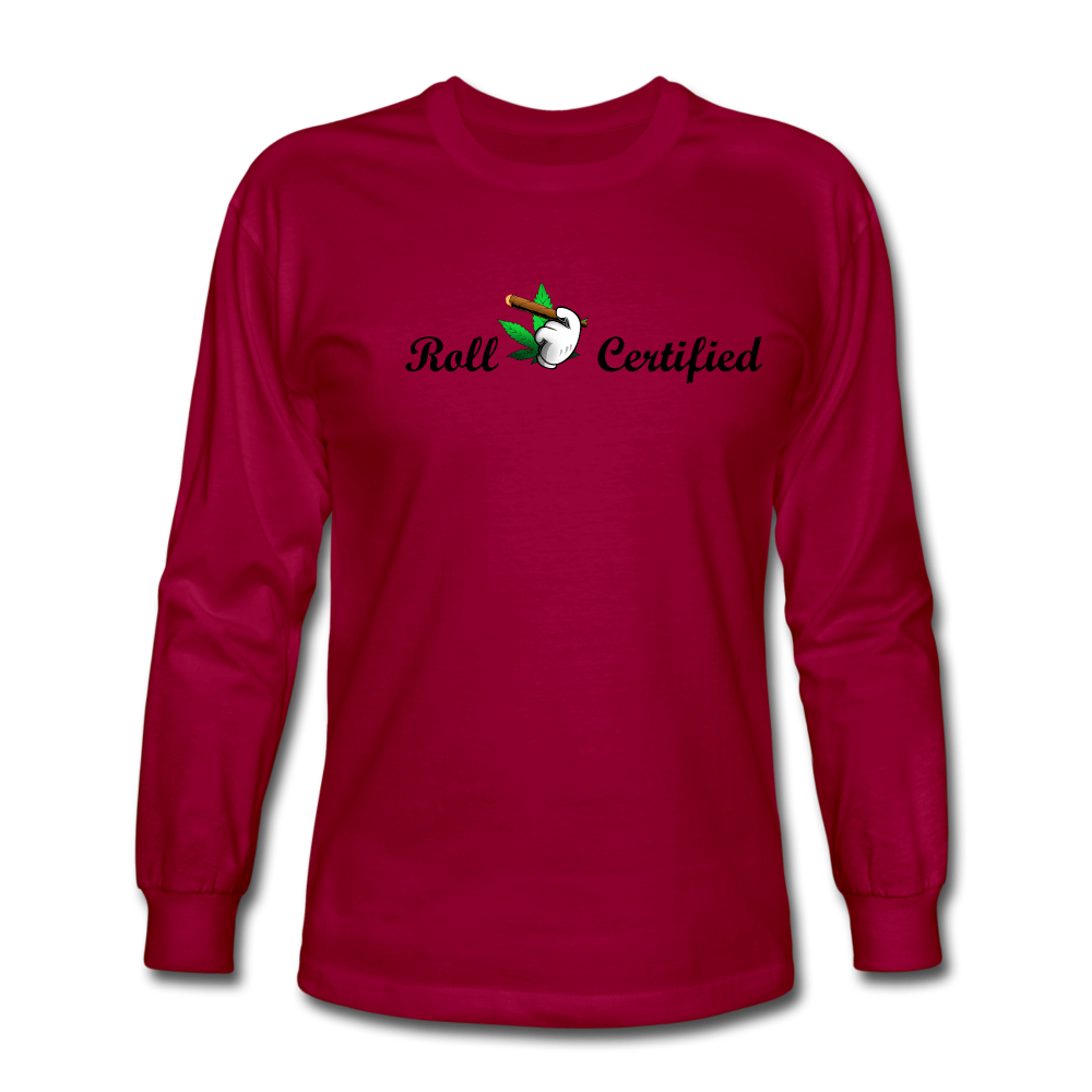 Men's Long Sleeve T-Shirt - dark red