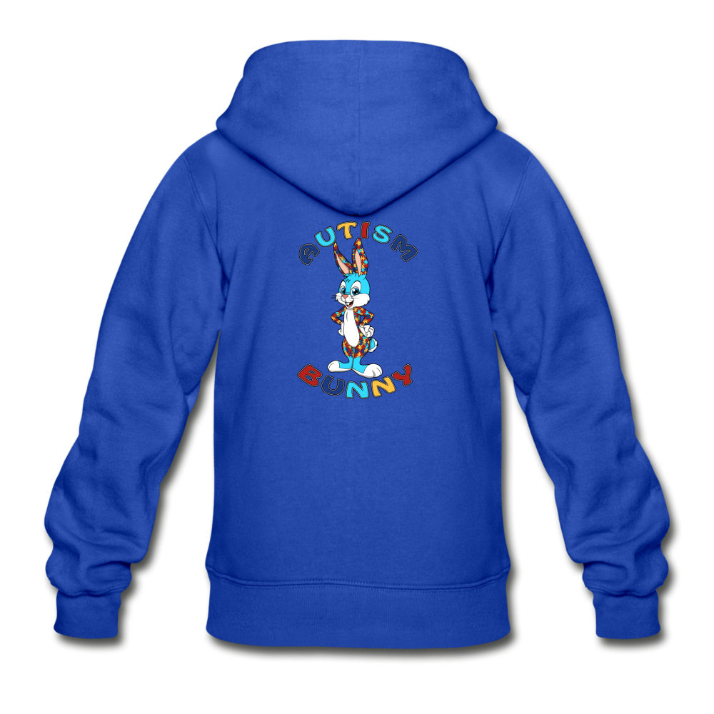 Gildan Heavy Blend Youth Zip Hoodie - royal blue