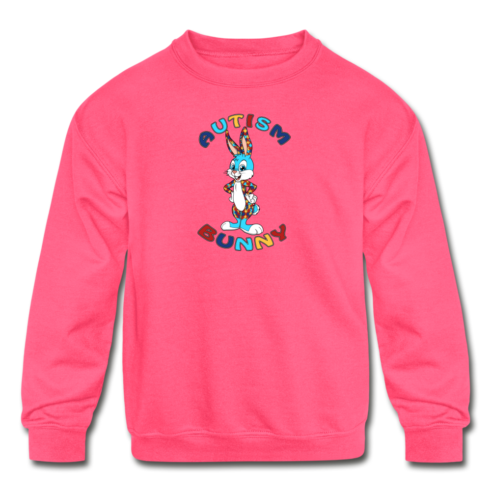 Kids' Crewneck Sweatshirt - neon pink