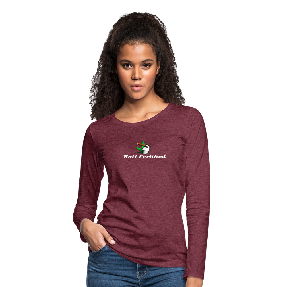 Women's Premium Long Sleeve T-Shirt - heather burgundy